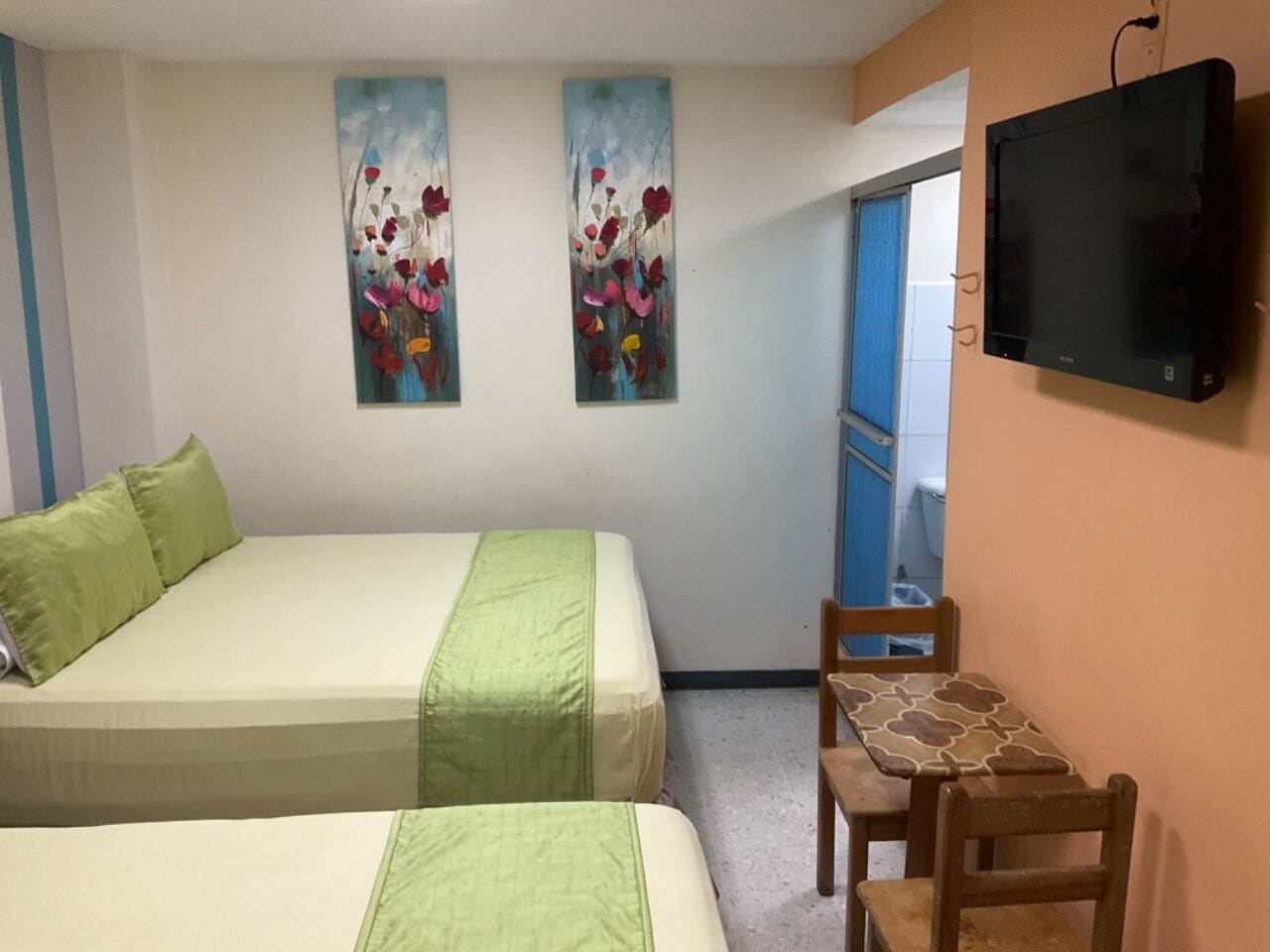 standard double room, 2 queen beds | iron/ironing board, rollaway beds, free wifi, bed sheets