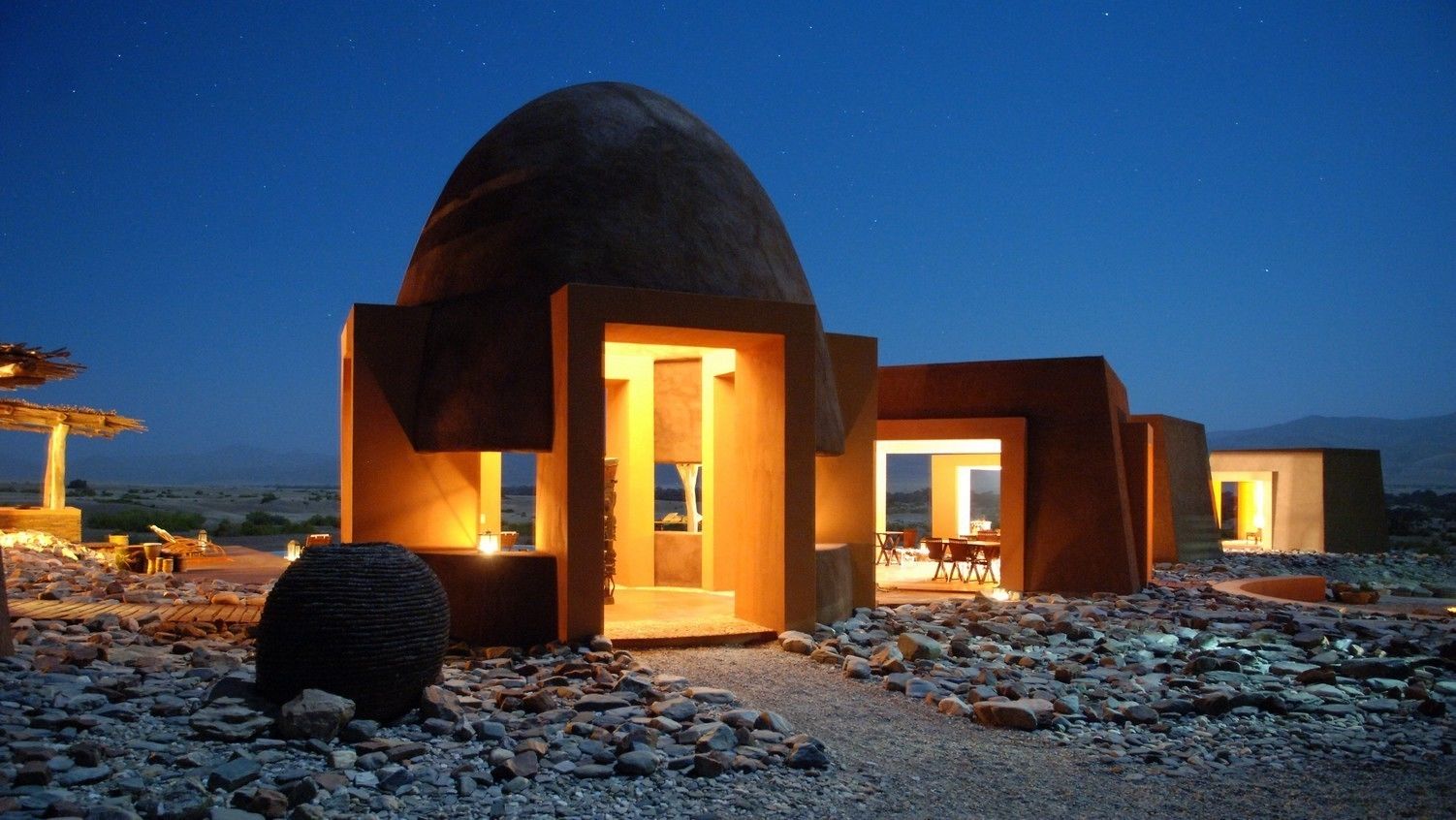 Front of property – evening/night