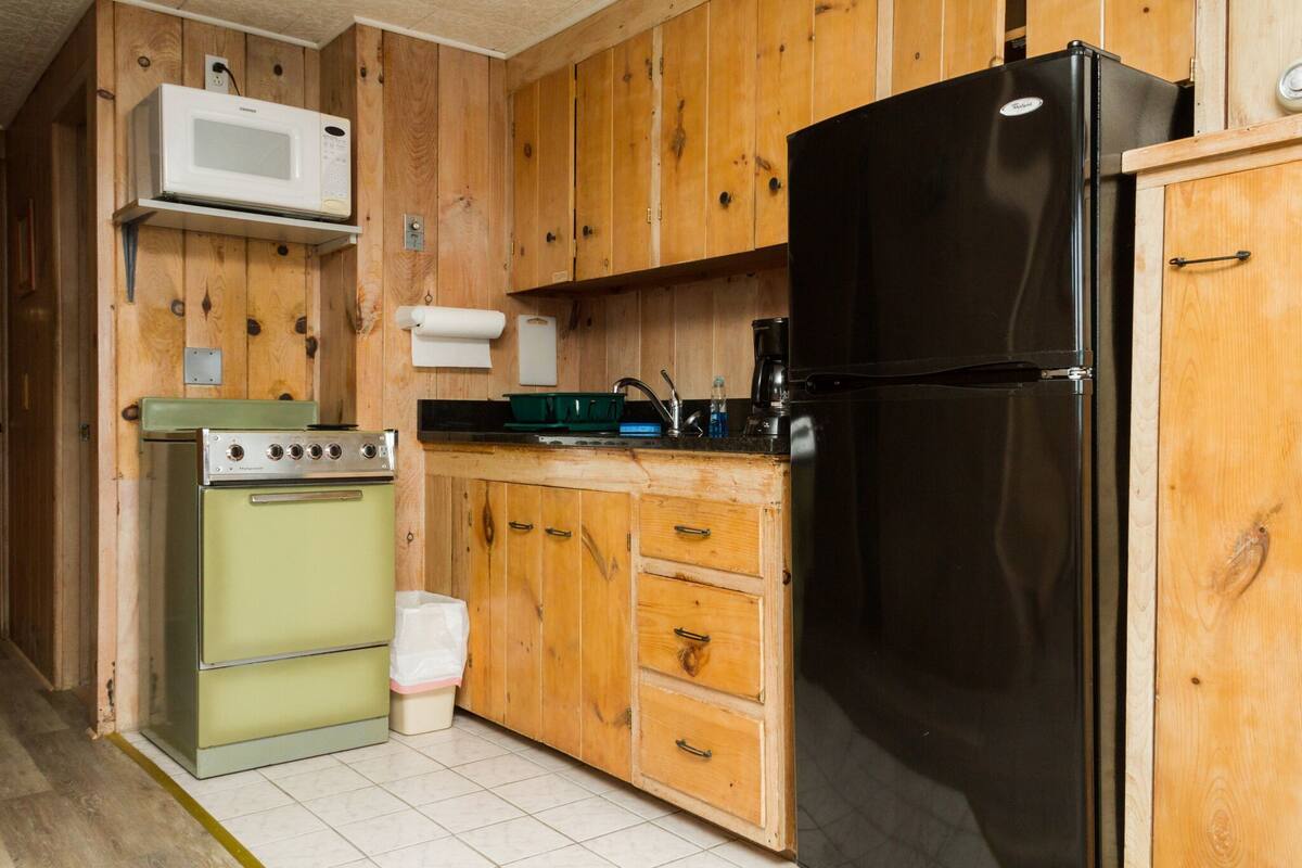 suite, 1 queen bed, kitchenette, lake view | private kitchen