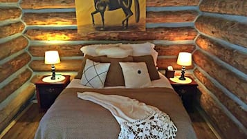 Cabaña Deluxe, vistas a la montaña, junto a la montaña | Ropa de cama de alta calidad y camas supletorias gratuitas