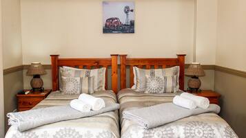 Desk, free WiFi, bed sheets