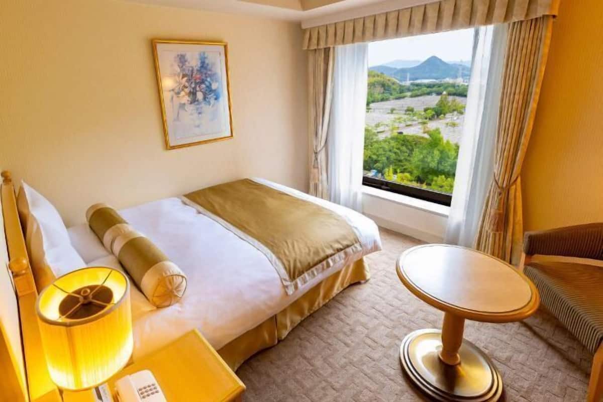1 slaapkamer, luxe beddengoed, donzen dekbedden, een bureau