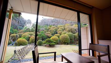 Main Building Japanese Traditional Room, Garden View | 1 bedroom, premium bedding, down comforters, in-room safe