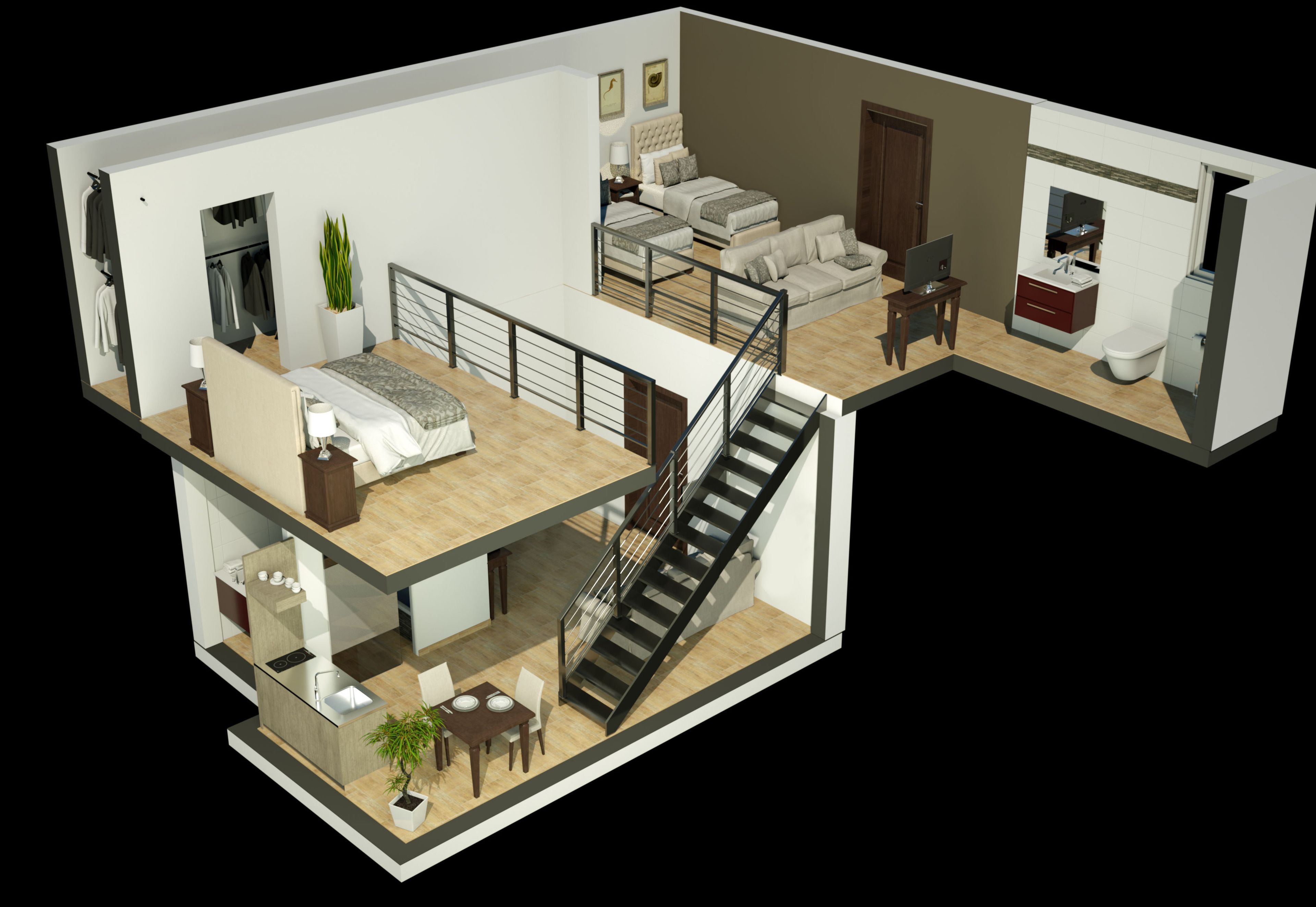 suite, 2 bedrooms, garden view | private kitchen | fridge, coffee/tea maker, electric kettle