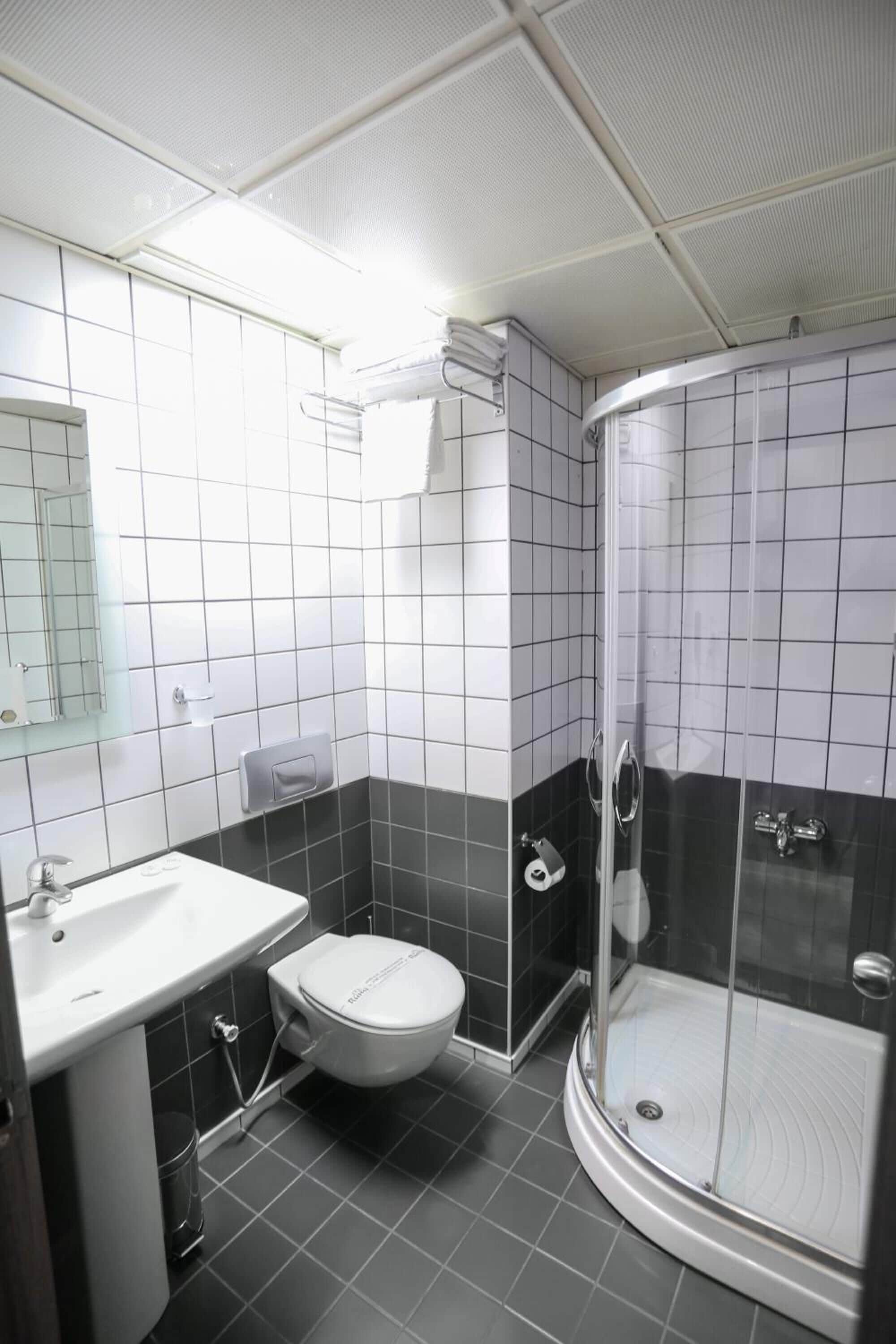 free toiletries, hair dryer, slippers, towels