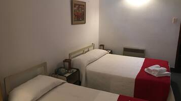 Desk, free WiFi, bed sheets