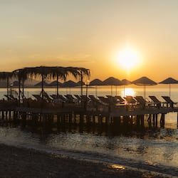 Private beach