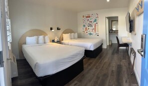 Standard-huone, 2 parisänkyä, tupakointi kielletty | Silitysrauta/-lauta, ilmainen Wi-Fi, vuodevaatteet