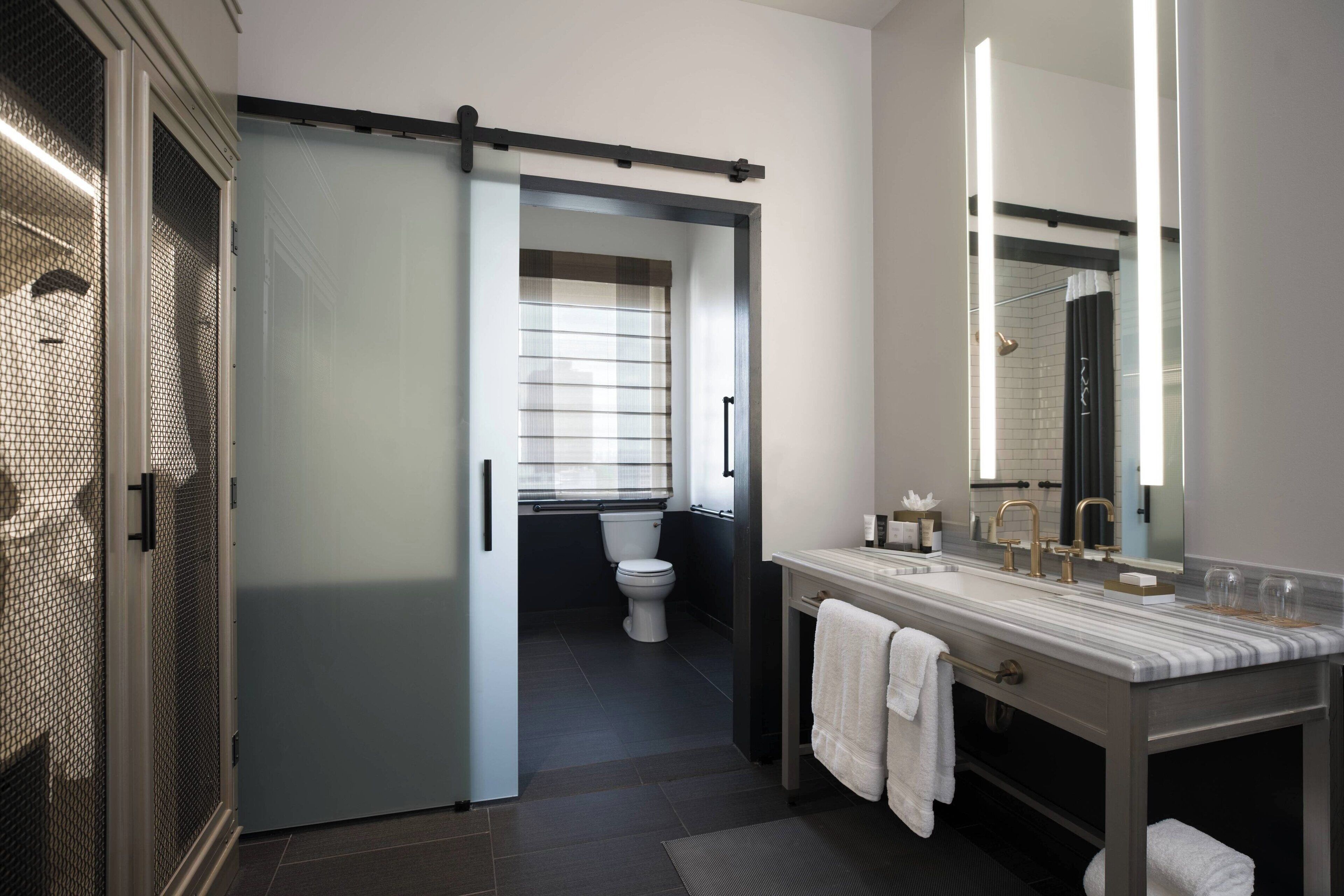 shower, free toiletries, hair dryer, bathrobes