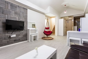 Familien-Maisonette | Hochwertige Bettwaren, Pillowtop-Betten, kostenloses WLAN