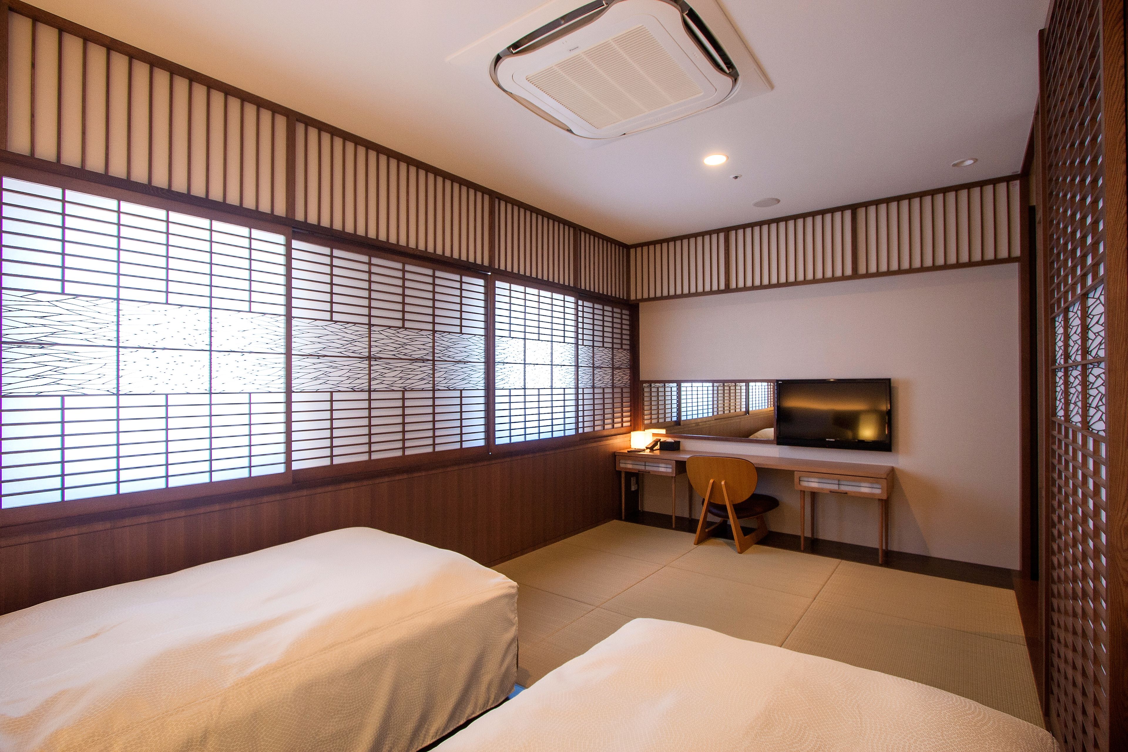 japanese style twin room, non smoking | iron/ironing board, free wifi, bed sheets