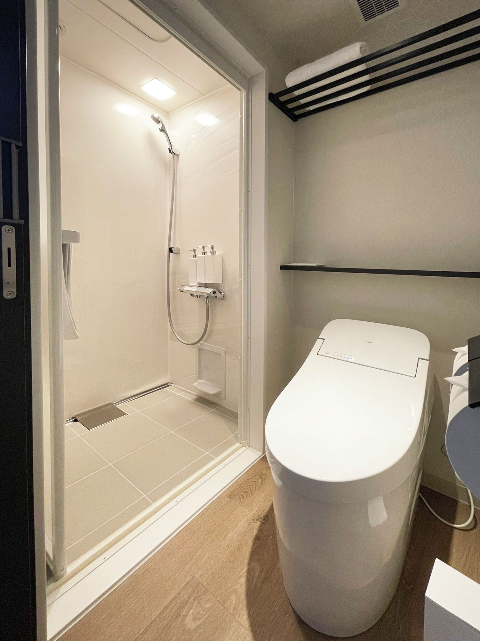 free toiletries, hair dryer, slippers, bidet