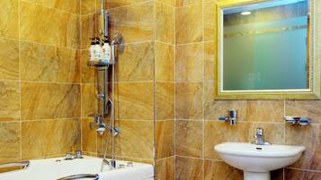 Economy Double Room | Bathroom | Free toiletries, hair dryer, bathrobes, slippers