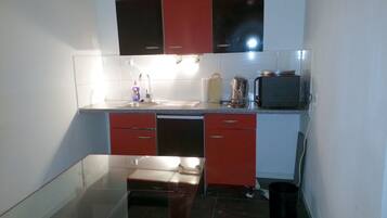 Studio, 1 Bedroom, Park View | Private kitchen | Full-size fridge, microwave