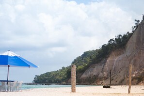 Accommodatie ligt op het strand