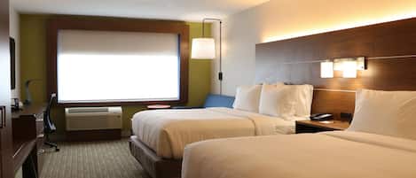 Standard Room, 2 Double Beds, Accessible (HEARING) | Desk, blackout drapes, iron/ironing board, cribs/infant beds