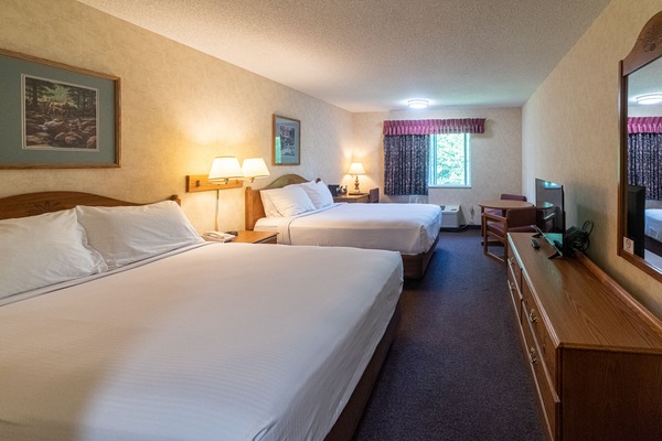 Premium Double Room, 2 Queen Beds, Non Smoking | Blackout drapes, iron/ironing board (on request), WiFi (free)
