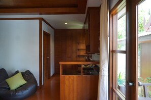 Deluxe Villa, 1 Bedroom, Pool Access, Pool View | Living area | 25-inch LED TV with satellite channels, TV - Kaya Mani Thai Villa Resort Samui (Koh Samui)