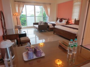 Family Quadruple Room | Premium bedding, soundproofing, free WiFi, bed sheets