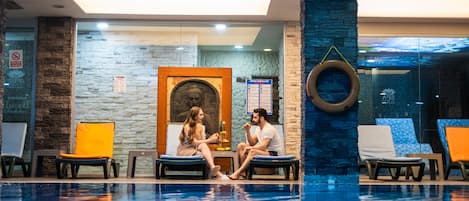 Indoor pool, seasonal outdoor pool, free cabanas, pool umbrellas