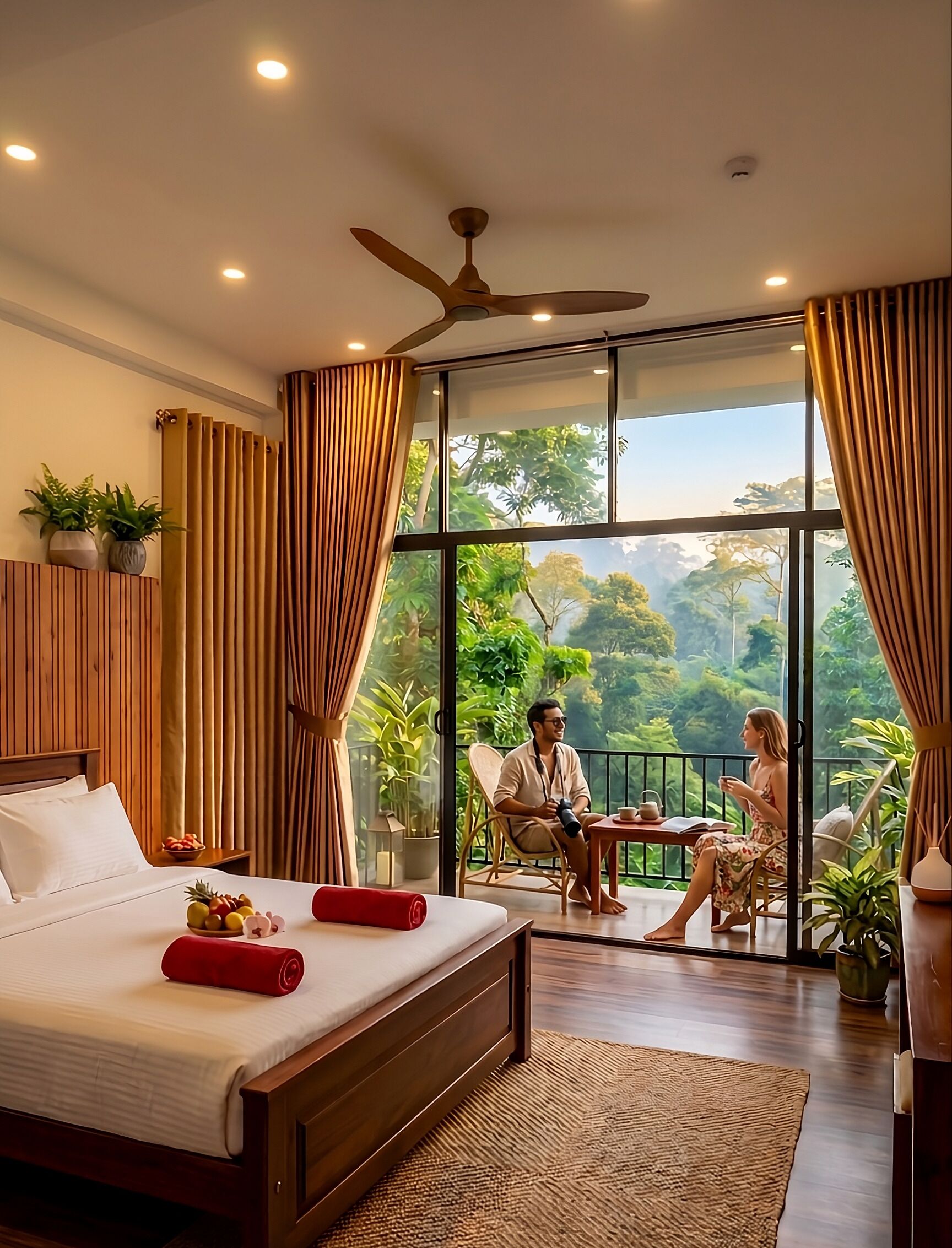 Deluxe Double Room, 1 Bedroom, Balcony, Garden View | Egyptian cotton sheets, premium bedding, pillowtop beds, in-room safe