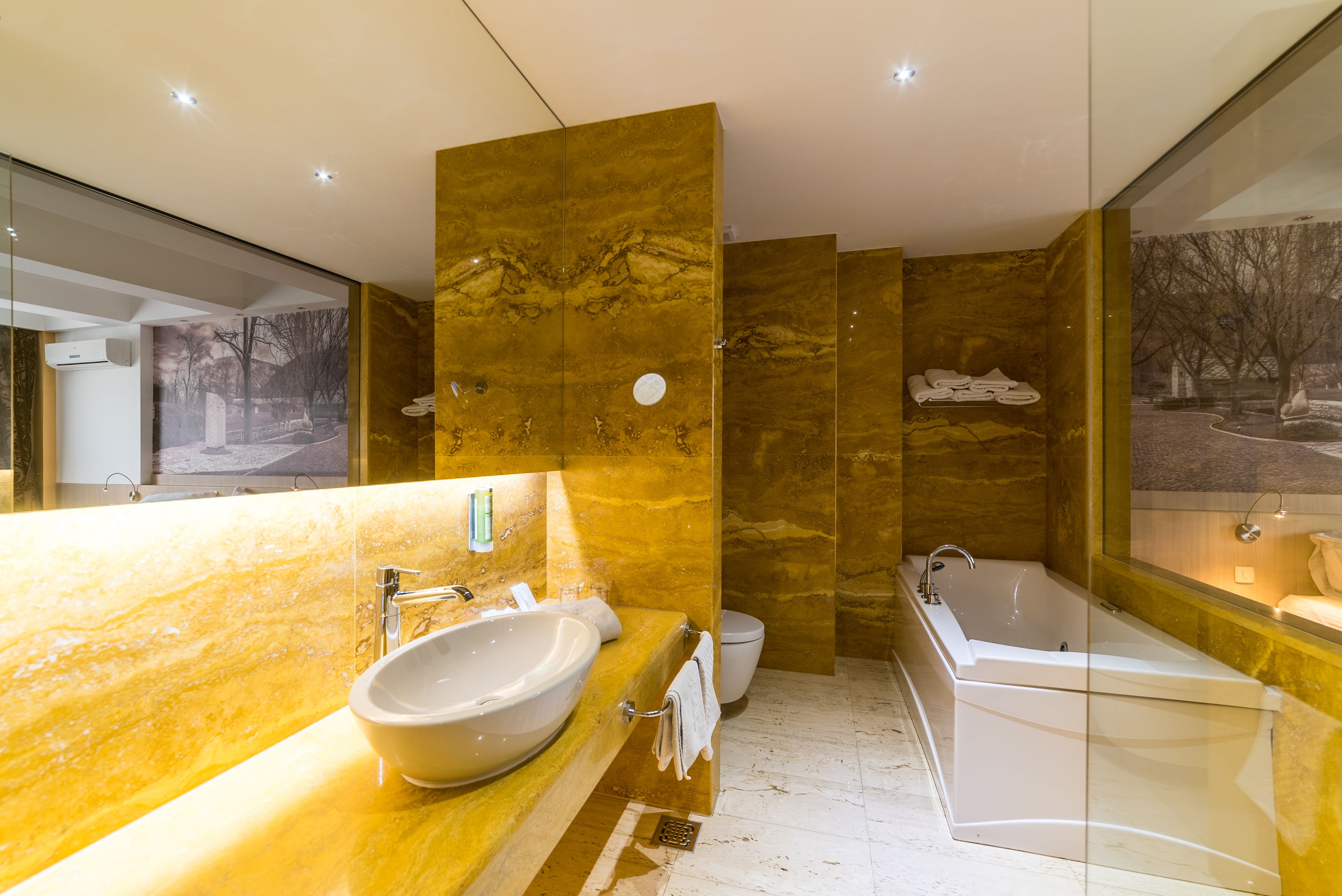 Presidential-sviitti, poreamme, kaupunkinäköala | Kylpyhuone | Ilmaiset hygieniatuotteet, hiustenkuivaaja, pyyhkeet