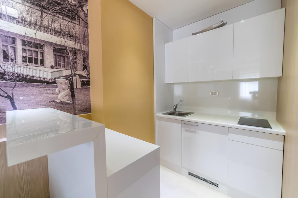 presidential suite, jetted tub, city view | private kitchen | fridge