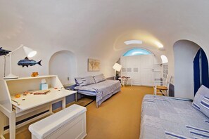 Villa | Living area | Flat-screen TV, DVD player - 3Arches by Thireon (Santorini)