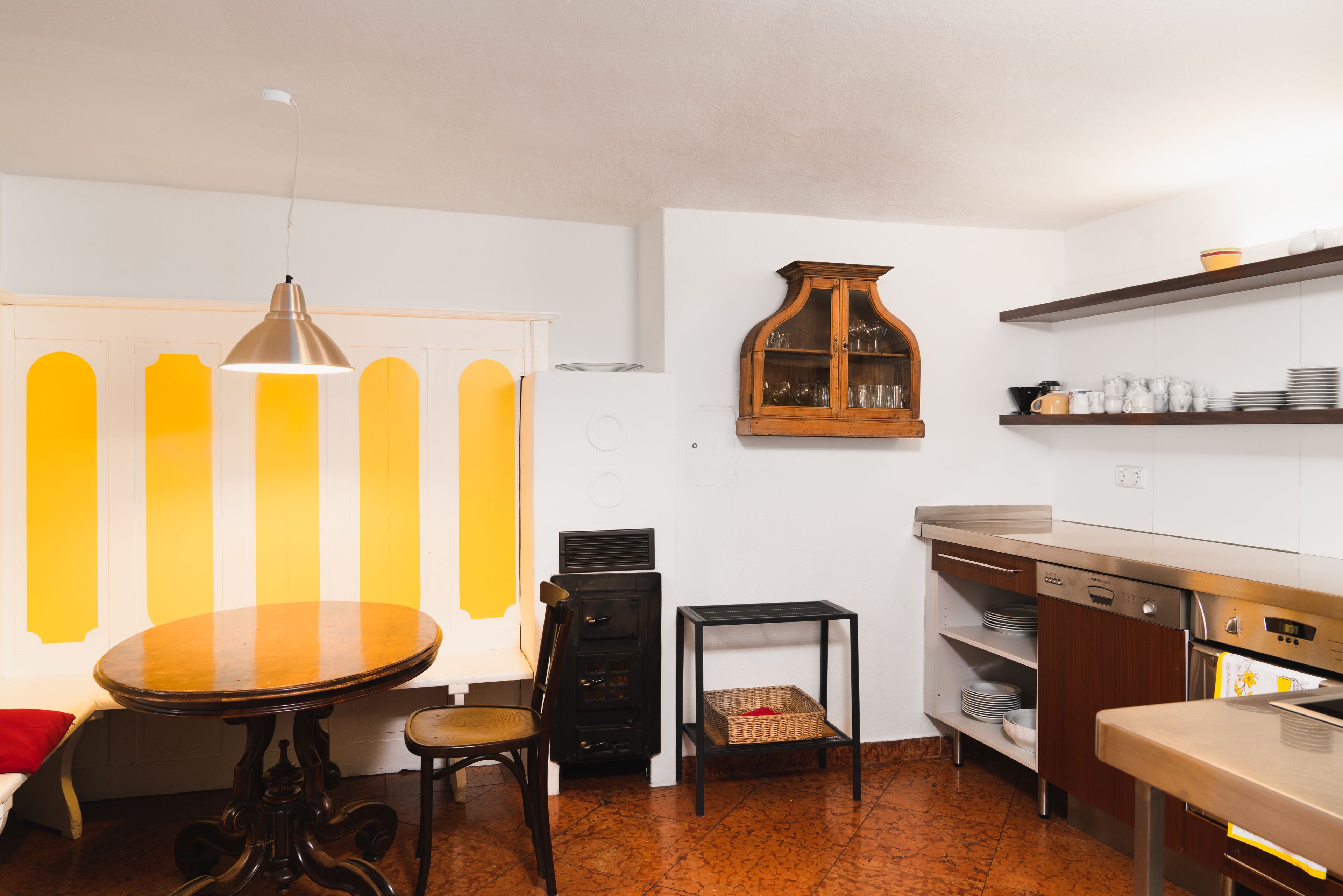 apartment, city view | private kitchen | fridge, oven, stovetop, dishwasher