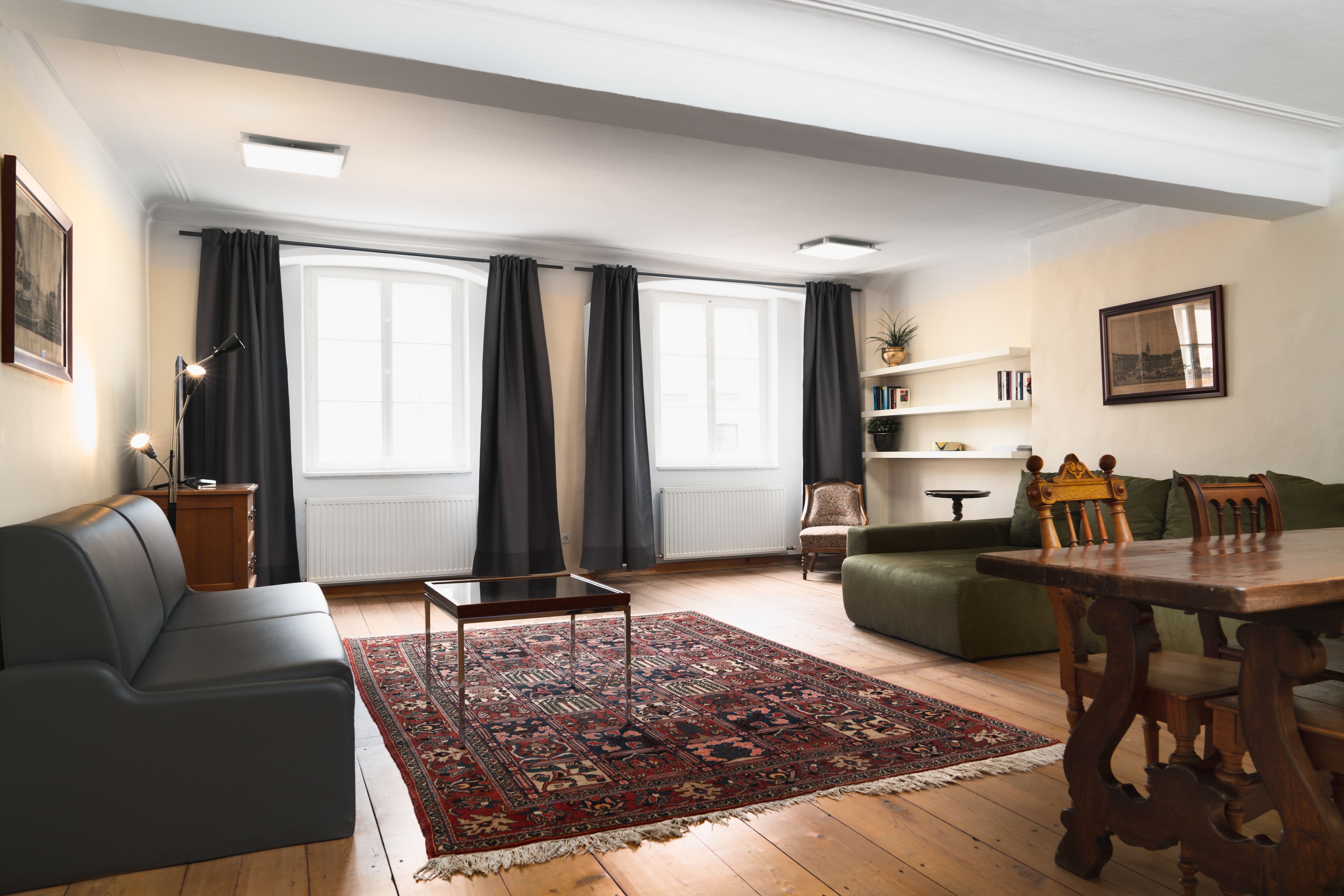 apartment, city view | living area | flat-screen tv