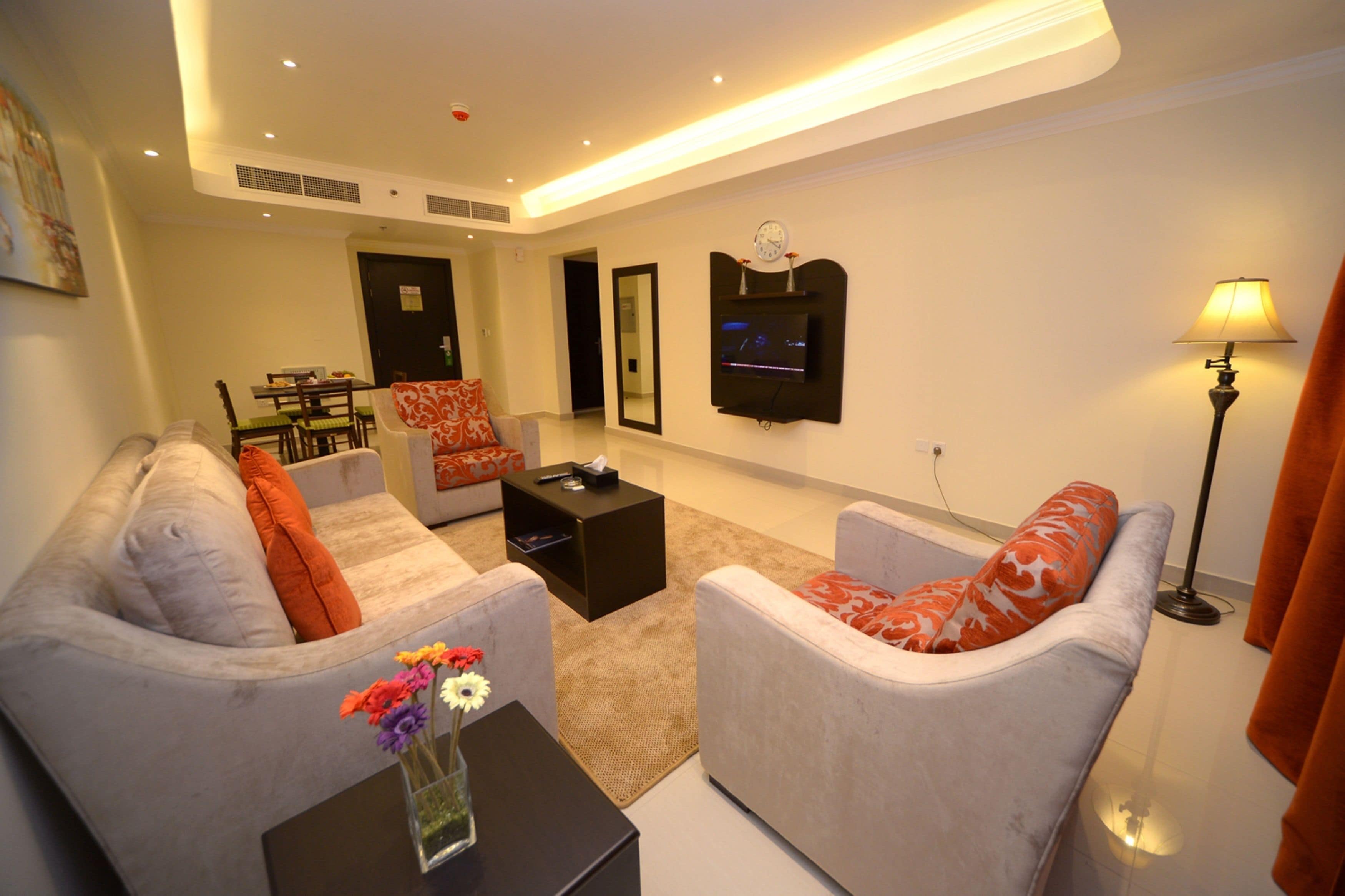 42-inch flat-screen tv with satellite channels, tv