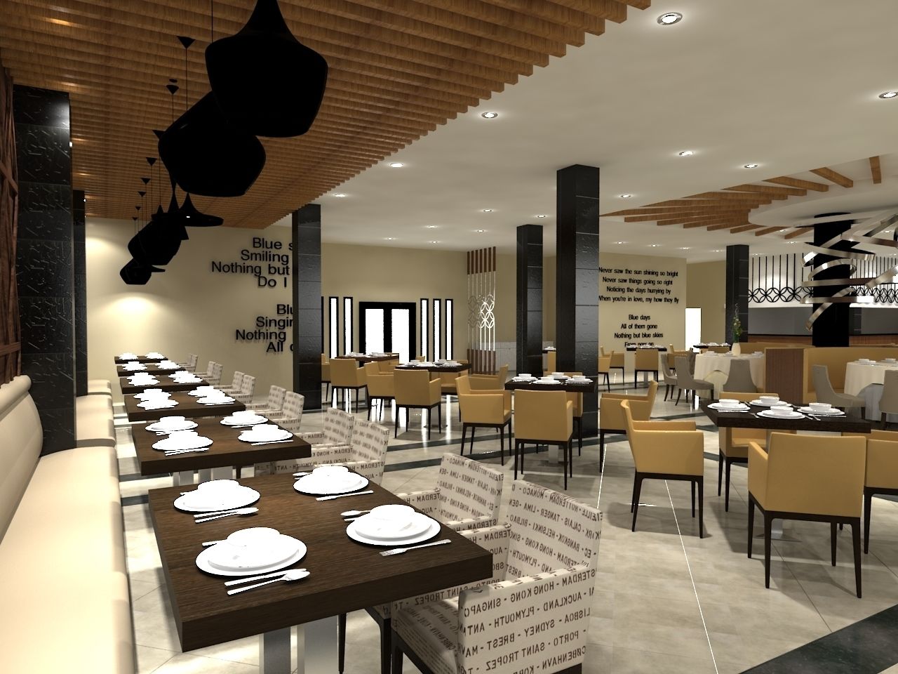 Breakfast, lunch and dinner served