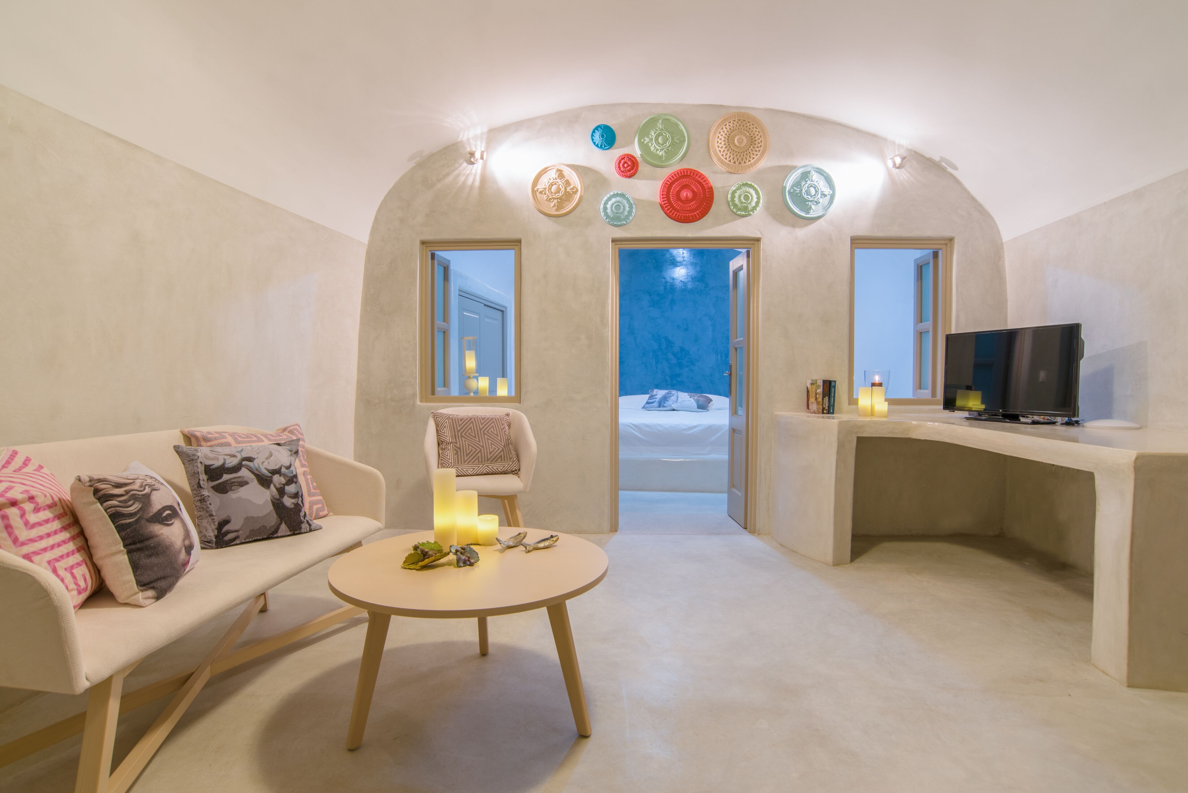 apanemo suite by k7k with exterior hot tub | premium bedding, minibar, in-room safe, individually decorated