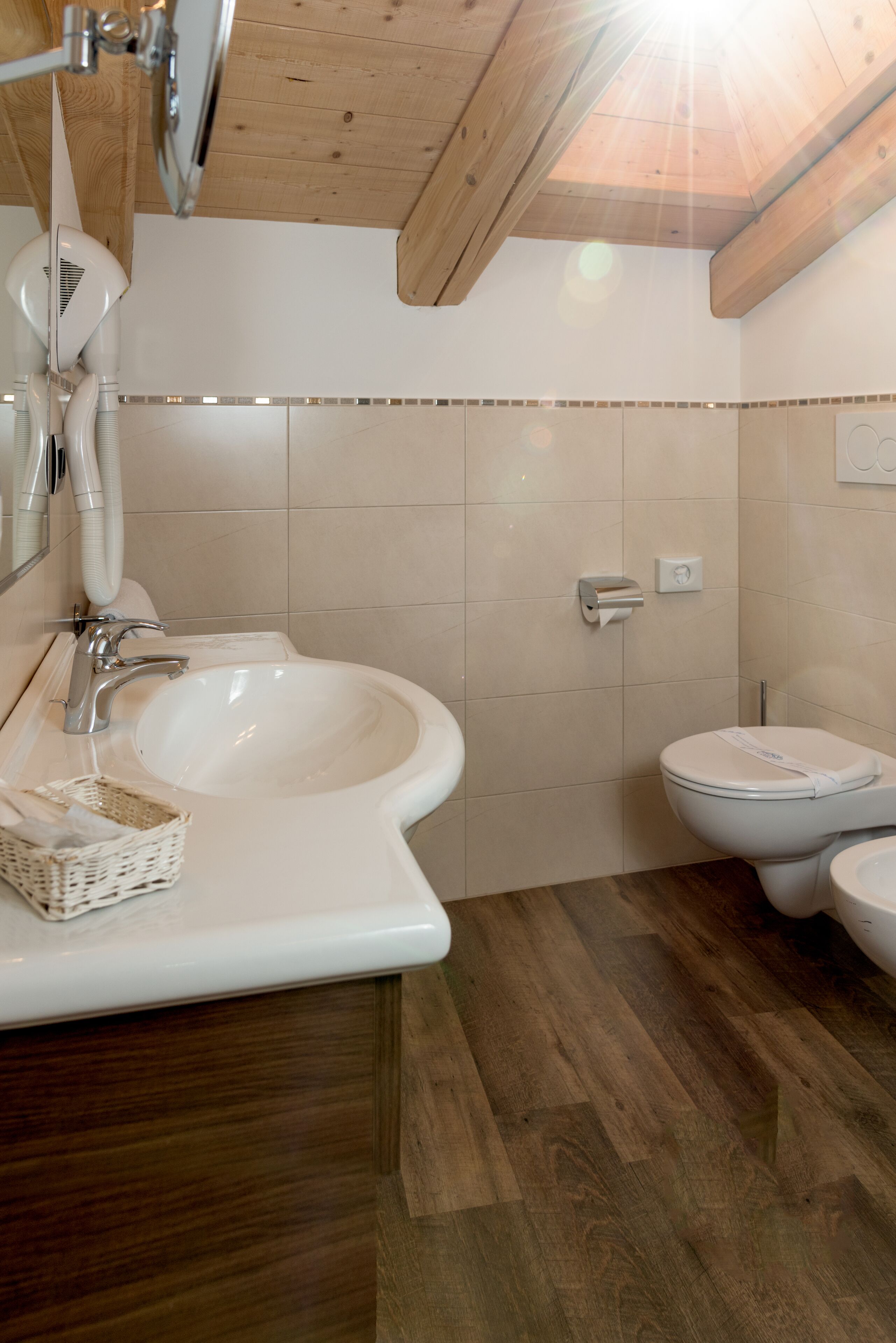 triple room (attic) | bathroom | shower, free toiletries, hair dryer, bidet