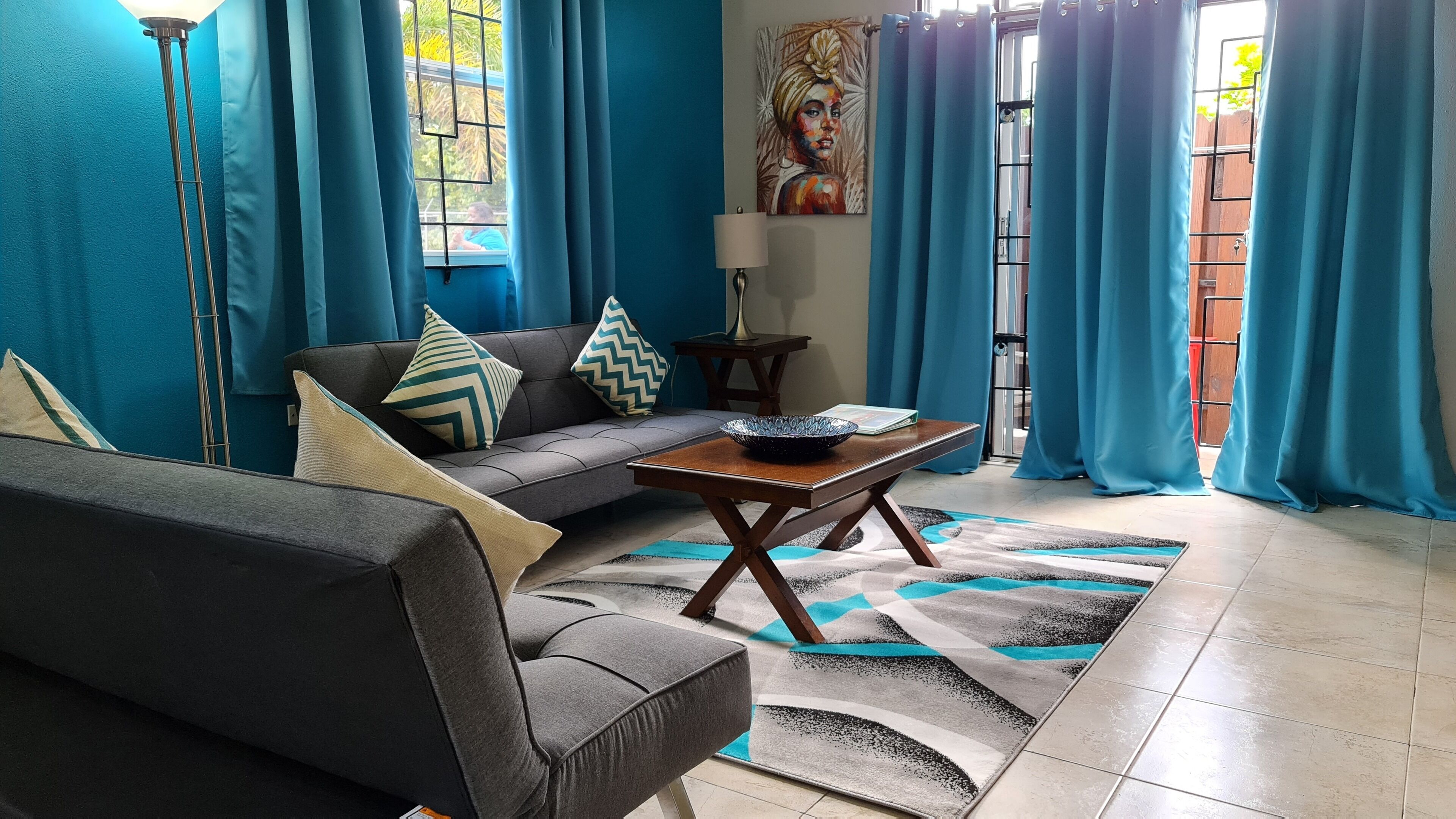 Apartment, Ground Floor | Living area | 50-inch flat-screen TV with cable channels, TV, DVD player