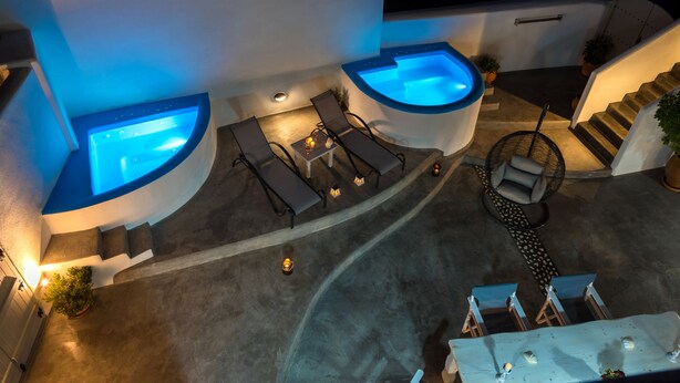 Terrace/patio - Nereids Villa Santorini (Santorini)
