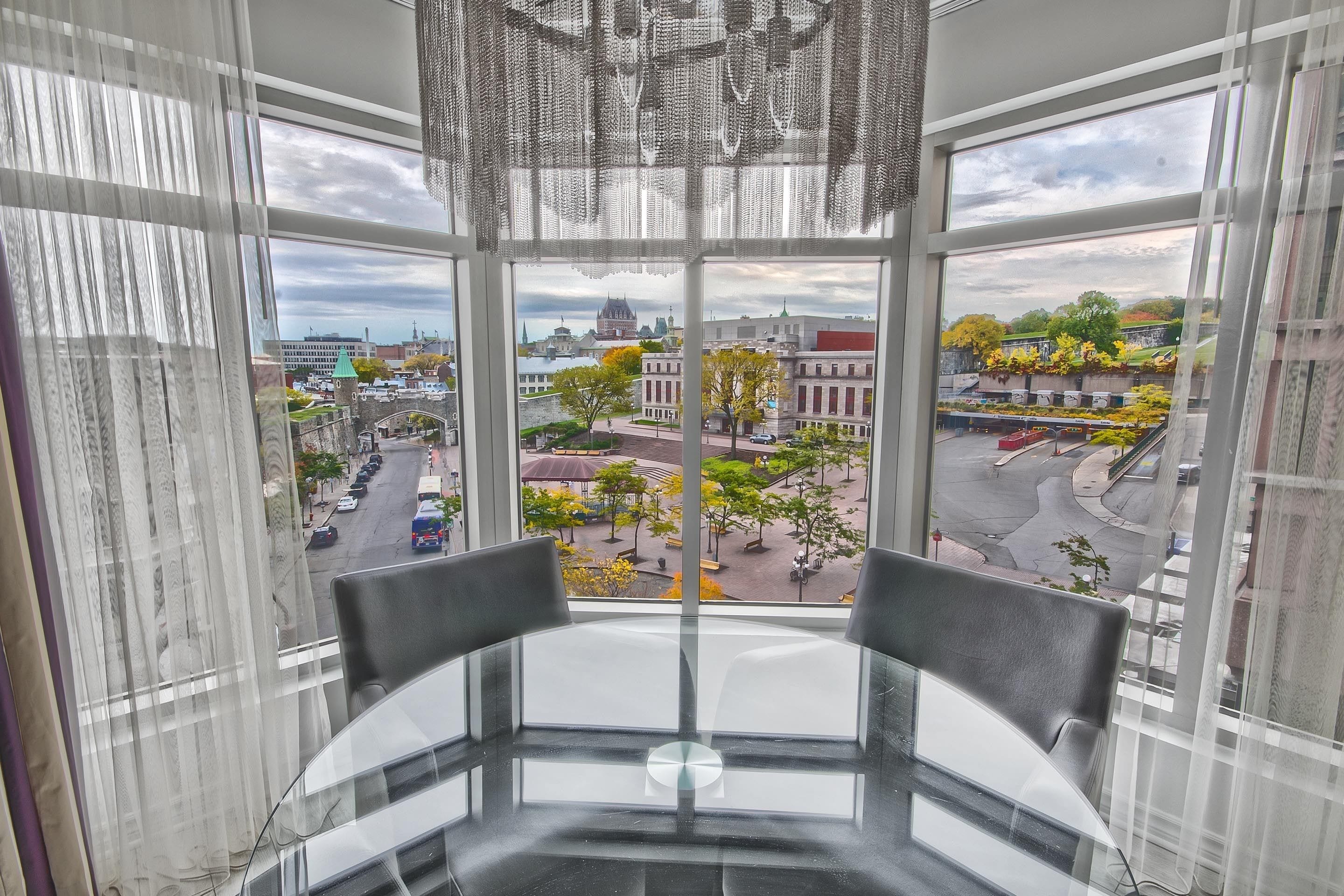 luxury studio with panoramic city view, 1 king bed and sofa-bed  | view from room