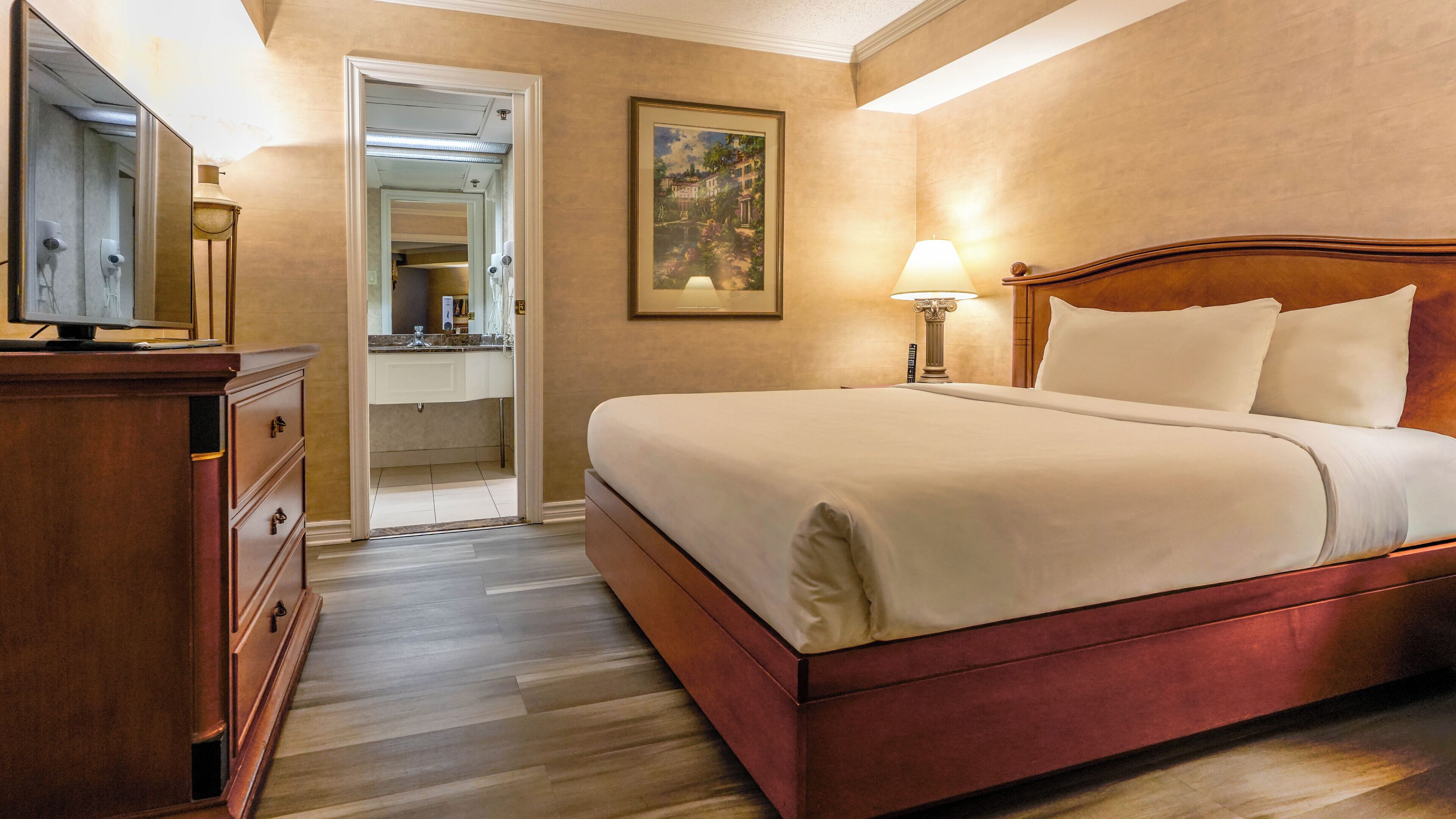 Interior Garden Balcony Suite, 1 Queen bed with sofa-bed | Memory foam beds, in-room safe, desk, blackout drapes