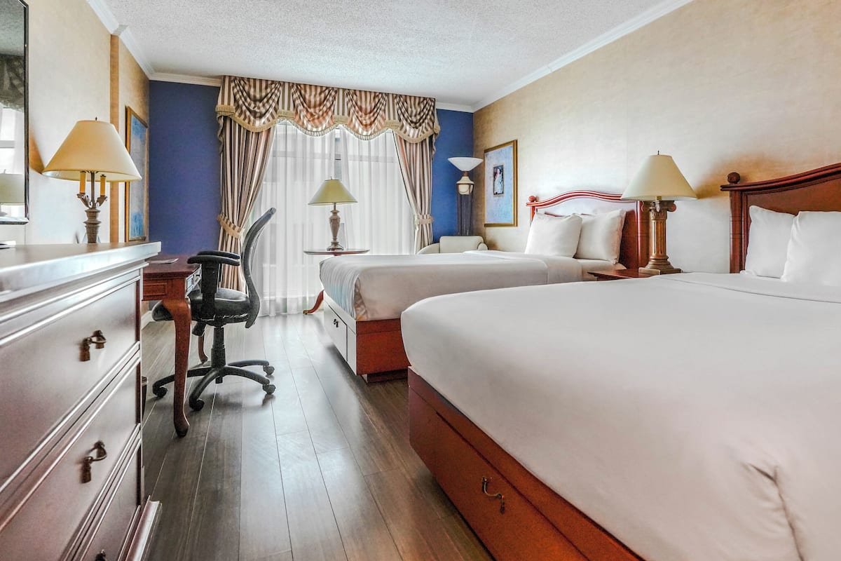 Classic Room, 2 Double Beds | Memory foam beds, in-room safe, desk, blackout drapes
