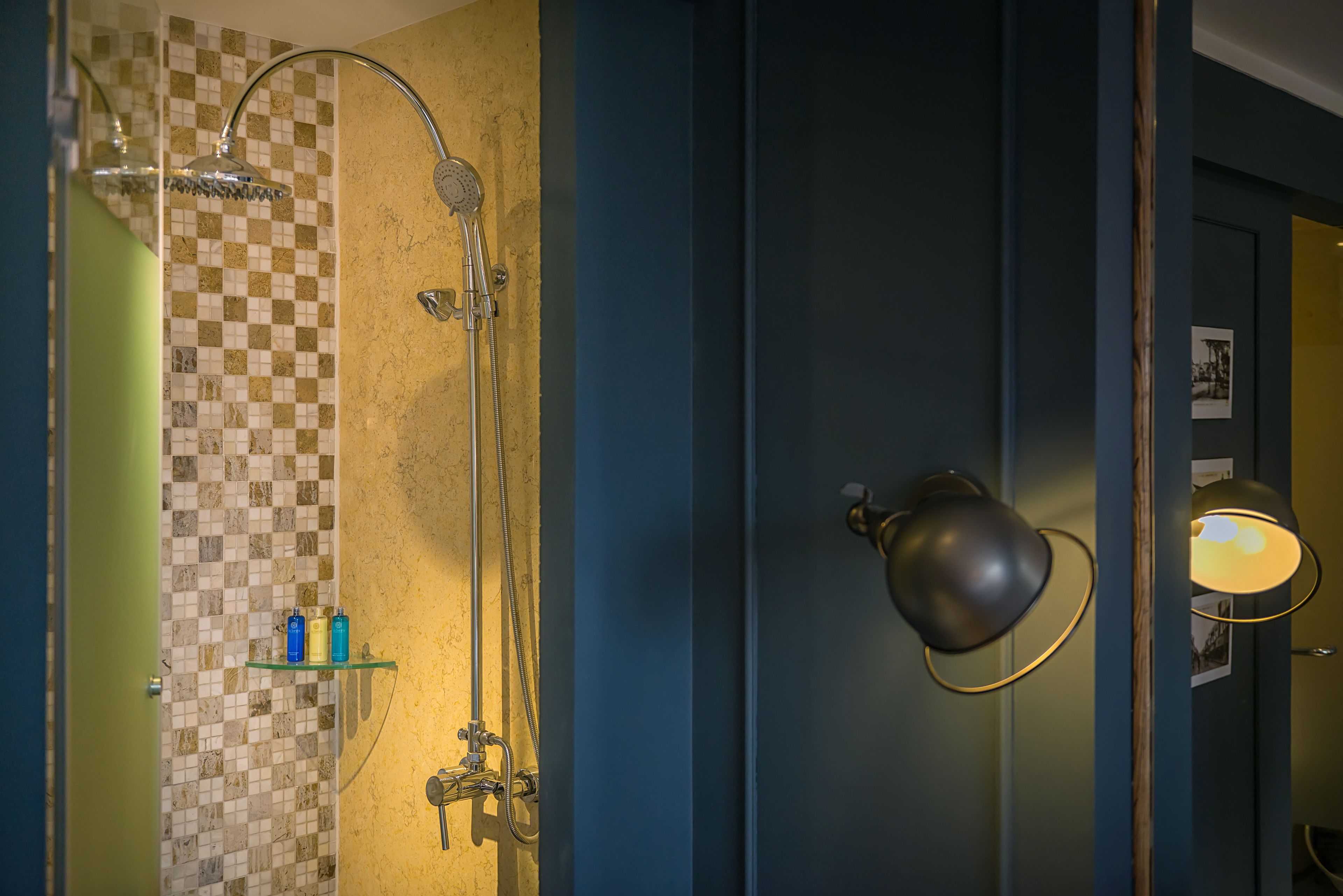 shower, eco-friendly toiletries, hair dryer, bathrobes