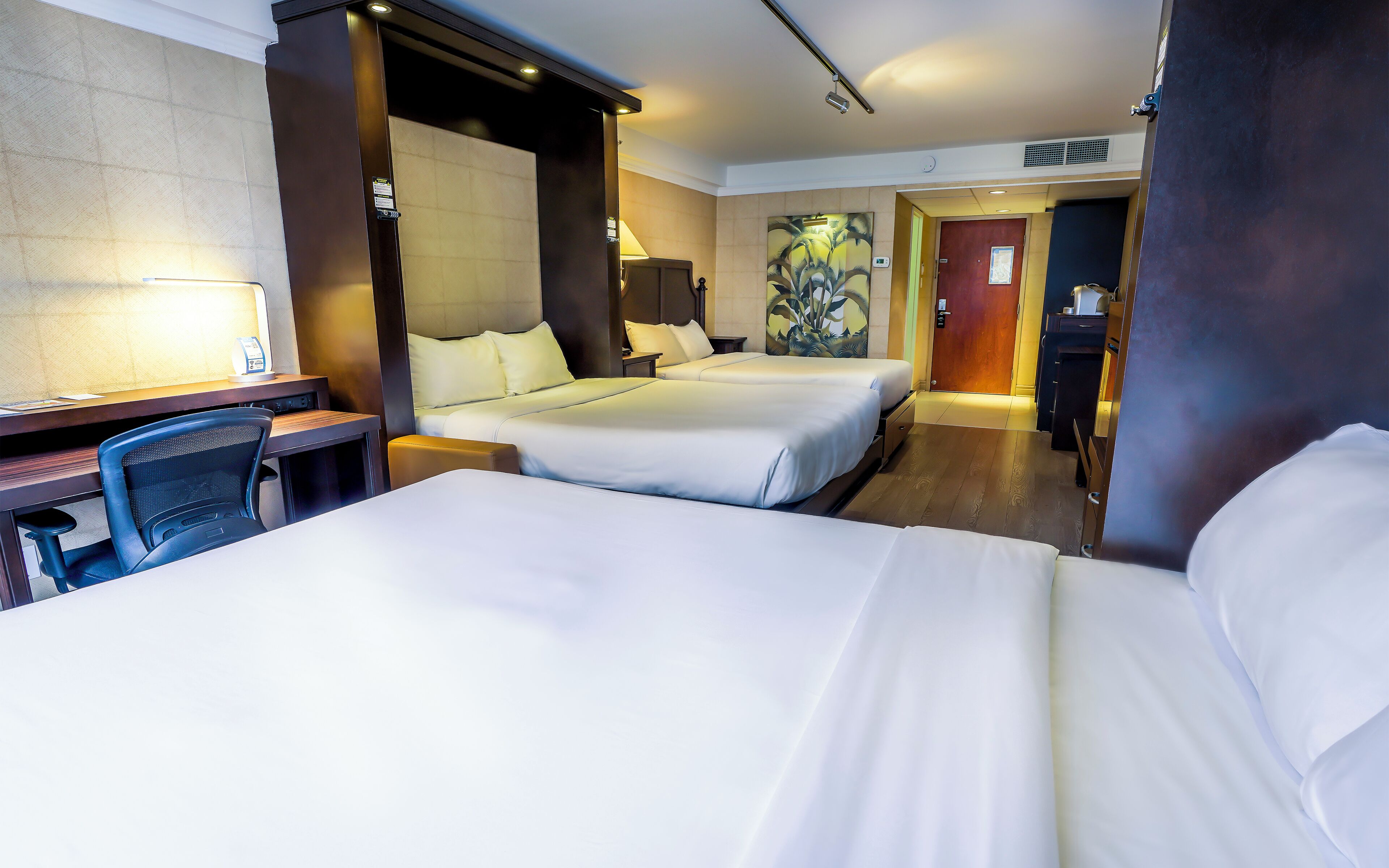 studio 1 queen bed and 2 queen murphy beds (one room) | 1 bedroom, premium bedding, memory-foam beds, in-room safe