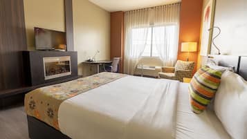 Memory-foam beds, in-room safe, desk, soundproofing