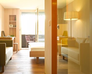 Comfort Double Room, Balcony (Bregenzerwald) | Premium bedding, in-room safe, desk, soundproofing - Krone Hittisau - Hotel & Restaurant im Bregenzerwald (Hittisau)