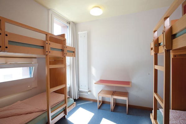 Desk, free WiFi, bed sheets