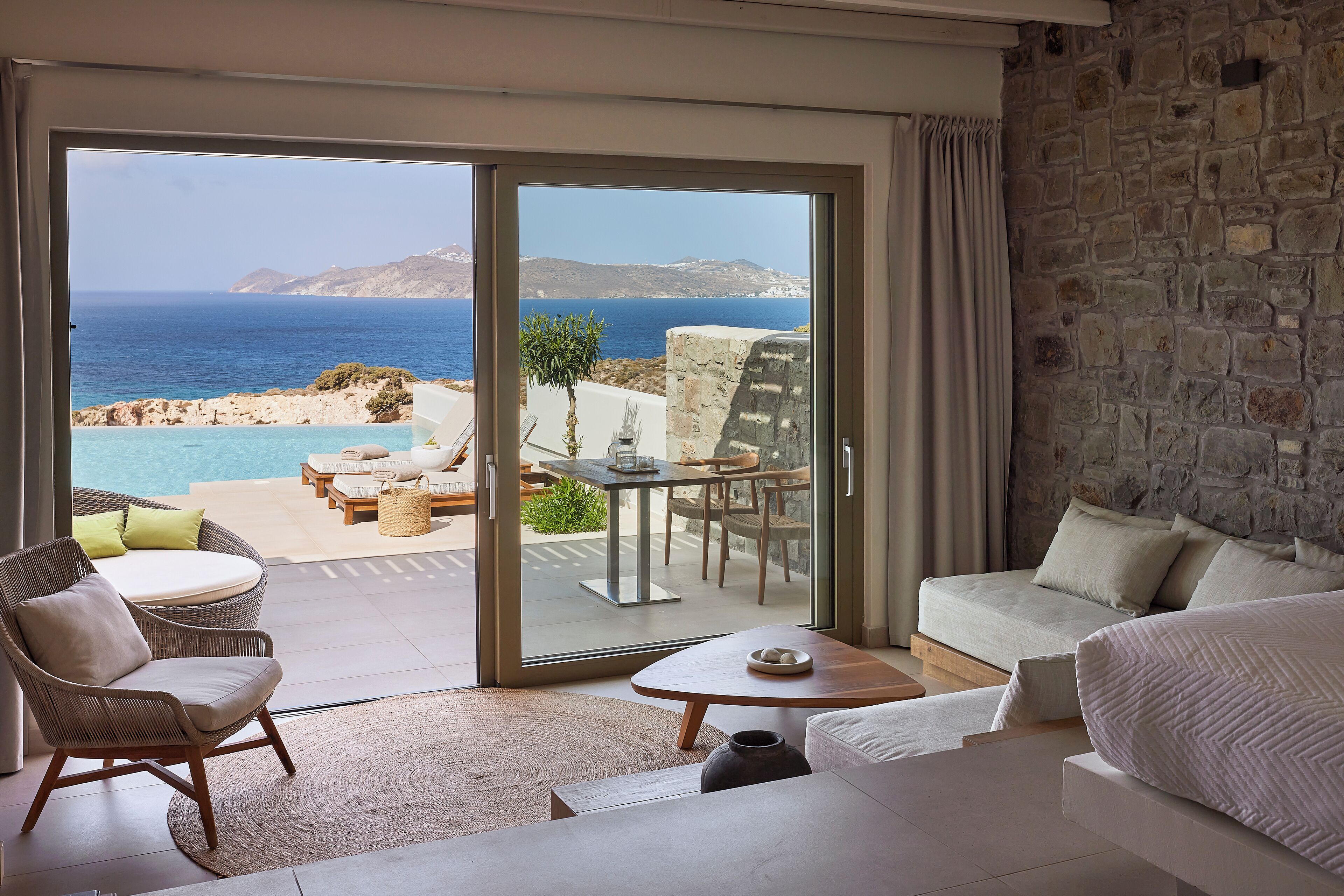 Honeymoon Suite with private pool and sea view | In-room safe, blackout curtains, soundproofing, iron/ironing board