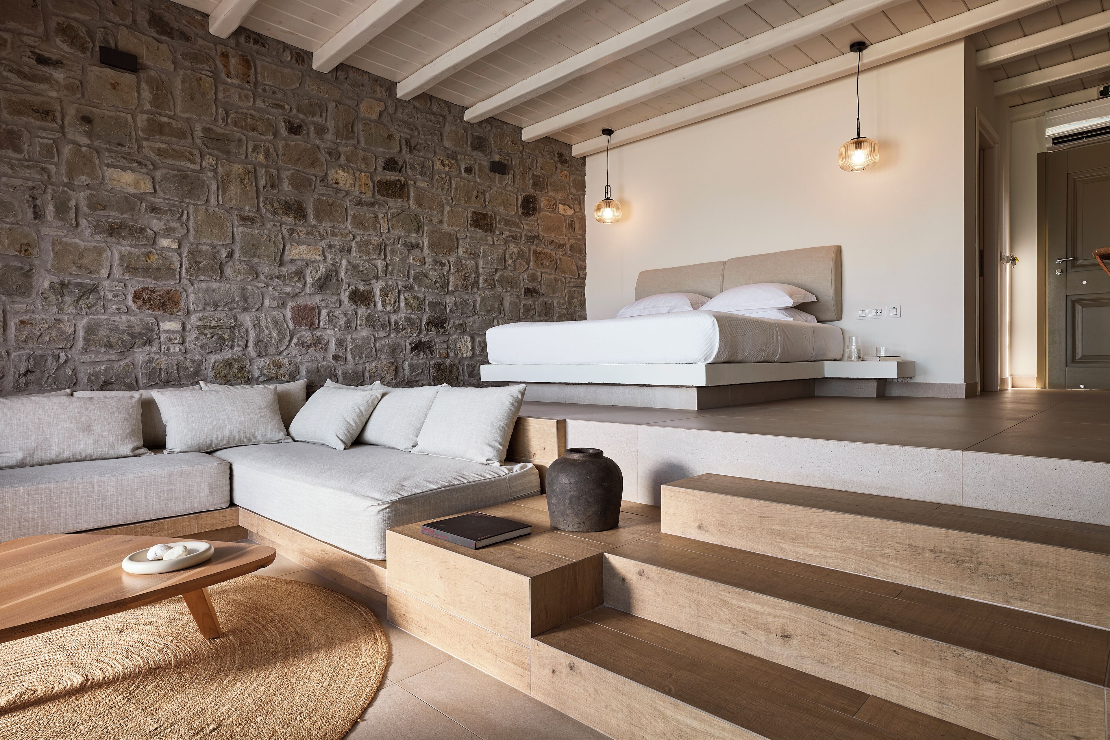 honeymoon suite with private pool and sea view | in-room safe, blackout curtains, soundproofing, iron/ironing board