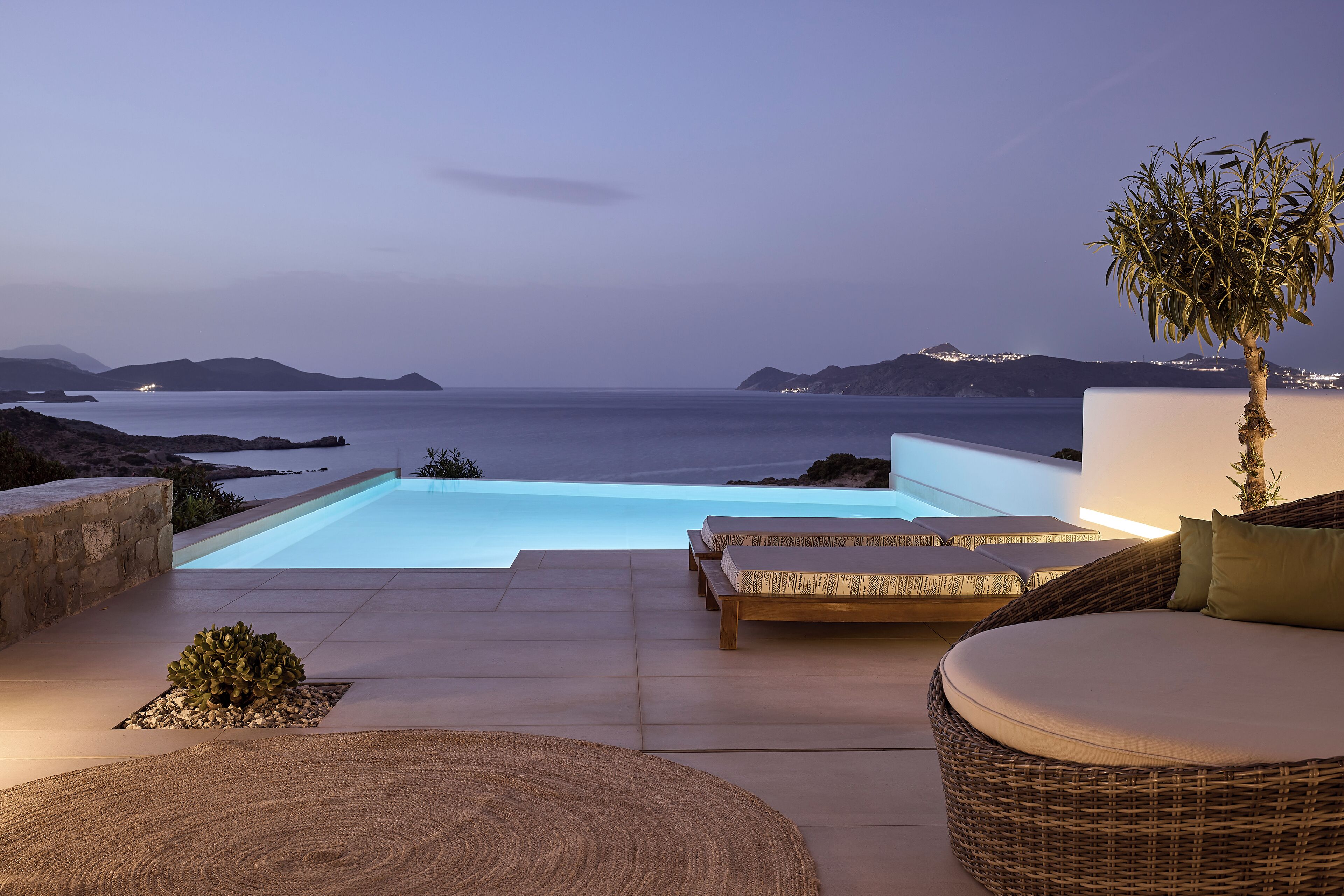 honeymoon suite with private pool and sea view | in-room safe, blackout curtains, soundproofing, iron/ironing board