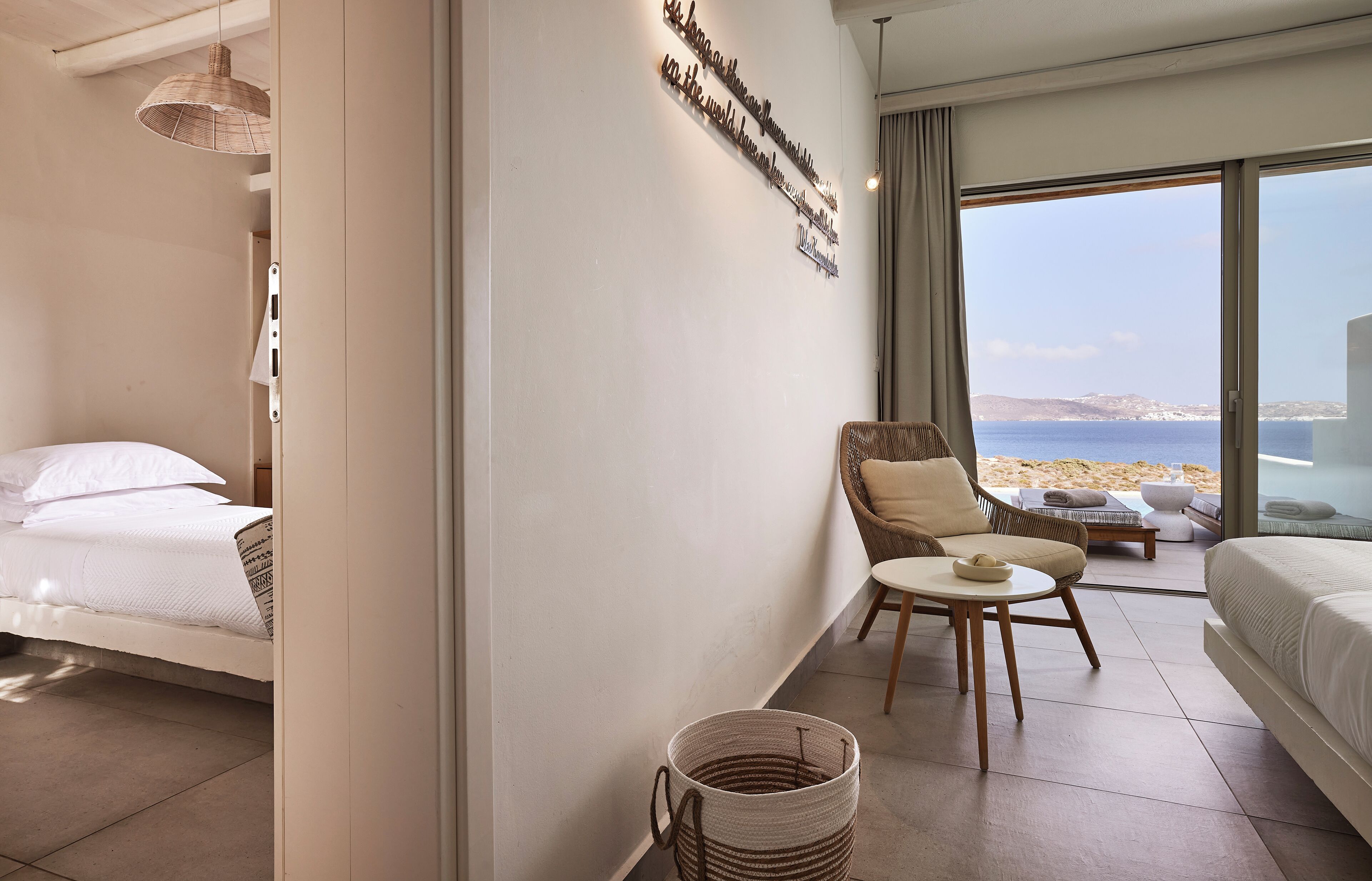 family suite with private pool and sea view | in-room safe, blackout curtains, soundproofing, iron/ironing board