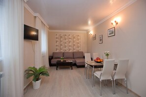 Classic-huoneisto, 1 makuuhuone, keittiö | 1 makuuhuone, silitysrauta/-lauta, ilmainen Wi-Fi