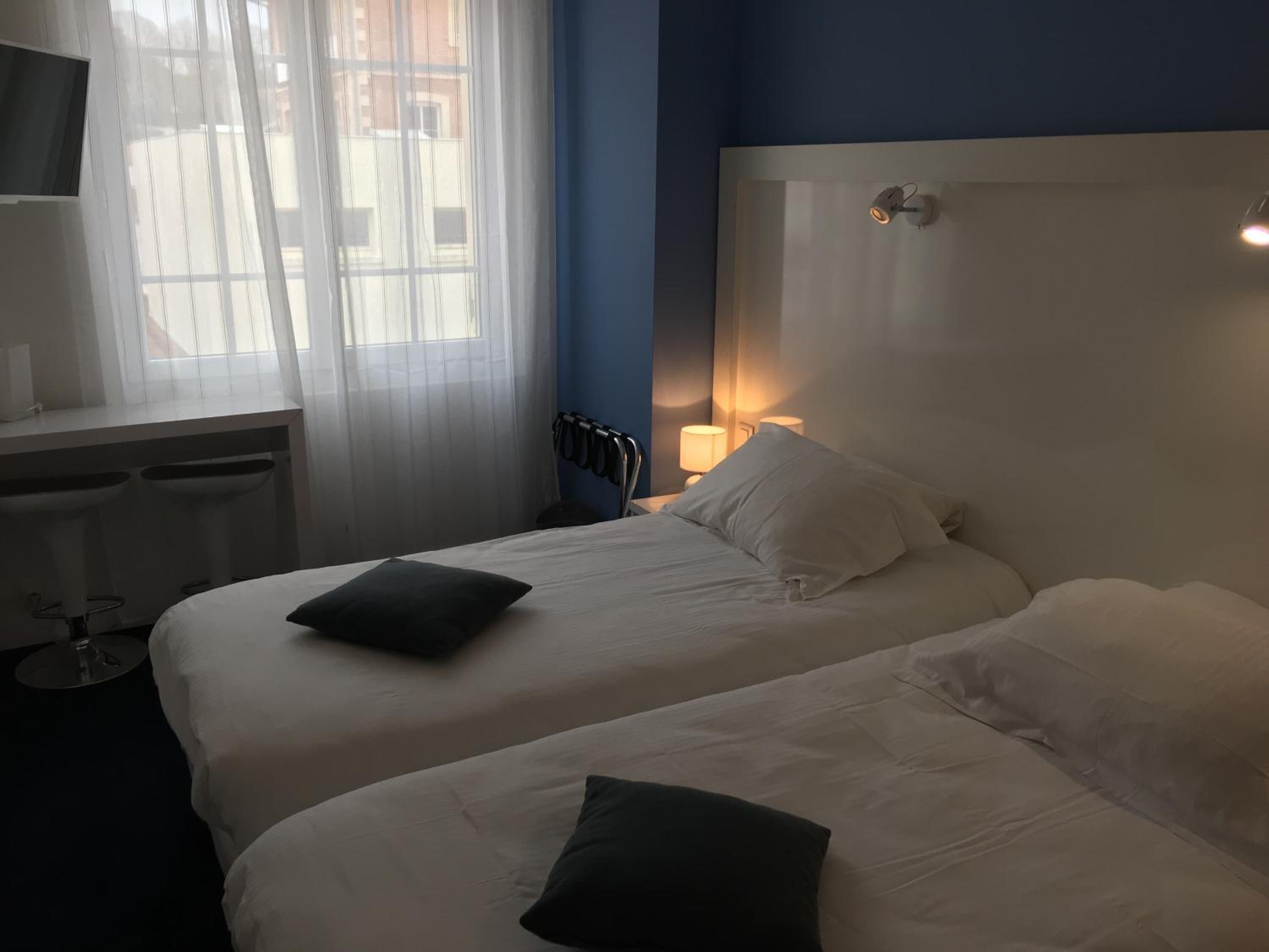 premium bedding, desk, soundproofing, iron/ironing board